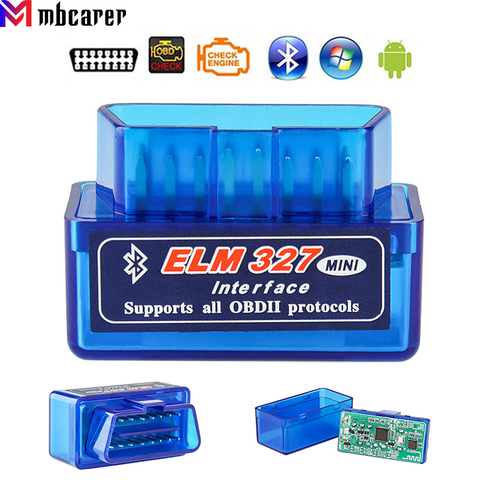 ELM327 V1.5 Bluetooth OBD2 OBDII escáner automotriz lector de códigos para automóvil escanear herramientas ELM 327 herramientas de diagnóstico de coche para Android Symbian ► Foto 1/6