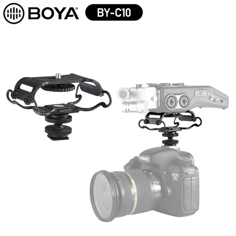BOYA BY-C10 Microphone Shock mount for Zoom H4n/H5/H6 for Sony Tascam DR-40 DR-05 DR-07 Recorders Shockmount Universal Miniphone ► Foto 1/6