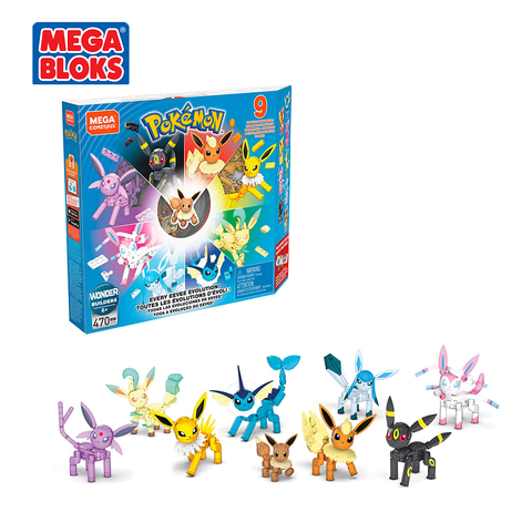 MEGA BLOKS-juguete de bloques de construcción de Pokemon para niños, serie Ibrahimovic Evolution, conjunto de bloques de juguete pequeño, regalo de Navidad, GFV85 ► Foto 1/6