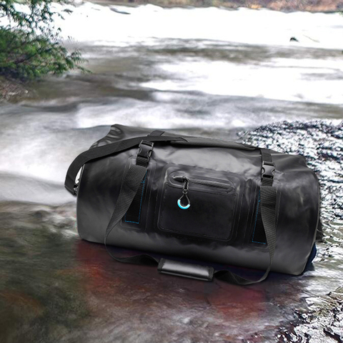 Bolsas secas de lona a prueba de agua, 20L, 50L, 70L, 120L, con parte de arriba con bolsillos más ajustada, para kayak, Camping, bicicleta, motocicleta ► Foto 1/6