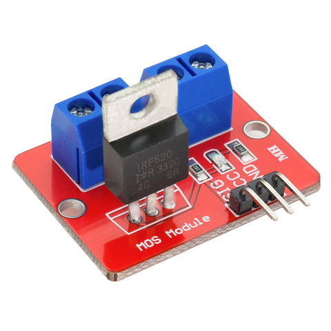 10 Uds 0-24V superior Mosfet botón IRF520 MOS módulo de controlador para Arduino MCU ARM Raspberry pi ► Foto 1/6