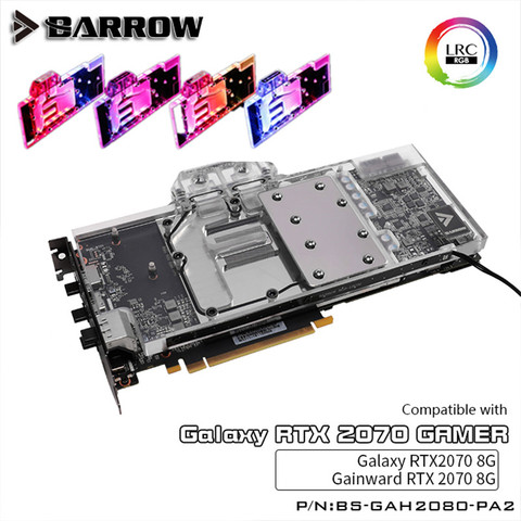 Barrow-enfriador GPU para Galaxy RTX 2080/2070/2060, supergamer, bloque de agua para Gainword RTX 2080 OC 5V 3PIN LRC 2,0 BS-GAH2080-PA2 ► Foto 1/6