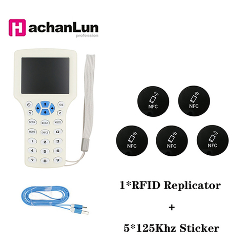 Lector de tarjetas RFID ID125KHZ, Programa de cifrado, versión de grietas de tarjeta de acceso, duplicador, NFC, IC, 13,56 MHZ, escritor de tarjetas ► Foto 1/6