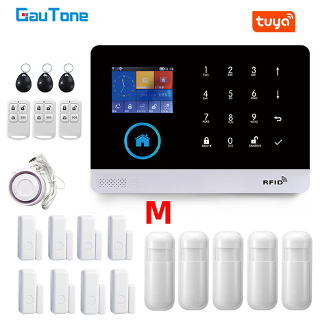 GauTone-sistema de alarma PG103 para seguridad del hogar, antirrobo, 433MHz, WiFi, GSM, inalámbrico, Tuya, Control por aplicación de casa inteligente ► Foto 1/6