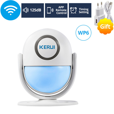 KERUI-Detector de movimiento WP7 P6 PIR, alarma de bienvenida de 125dB, timbre, Sensor de seguridad para el hogar, Control por aplicación, sistema de alarma de SOS antirrobo ► Foto 1/4
