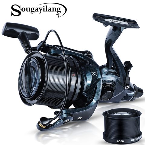 Soogayilang-carrete de pesca de Metal completo 13 + 1BB, carrete giratorio de mar con mango EVA, 25KG, potencia de Arrastre aparejos para pescar carpa con copa de alambre gratis ► Foto 1/6