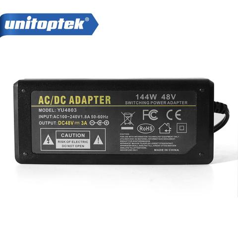 DC 48V 3A 144W a la ca 100V-240V Adaptador convertidor de cargador de fuente de alimentación DC 5,5mm US/EU/UK/AU ► Foto 1/6