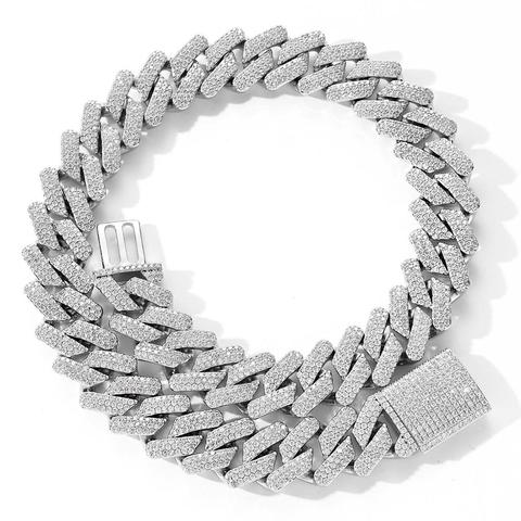 Cadenas Iced Out de 20MM para hombre, collar de Eslabón cubano Miami, cadena cubana de CZ Micro pavimentada de lujo, joyería de Hip Hop ► Foto 1/6