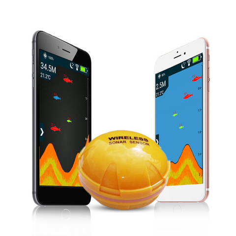 Sonar inalámbrico para buscar peces teléfono móvil subacuático, iOS, Android, App, Bluetooth, Visual inteligente, HD, Sónar para pesca Echo Sounder ► Foto 1/6