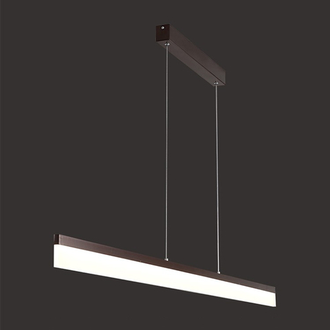 Lámpara colgante LED creativa de moda, lámparas colgantes lineales/menos rectos de oficina, ventas de 80 cm. Plata/negro/blanco opcional ► Foto 1/6