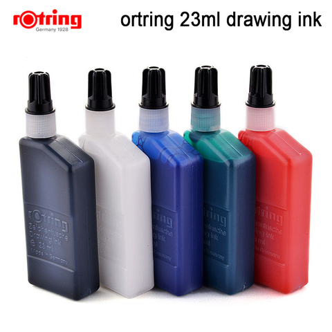 Rotring-tinta de dibujo de 23ml, para bolígrafo, 1 unidad, color negro/azul/rojo/verde/blanco ► Foto 1/5