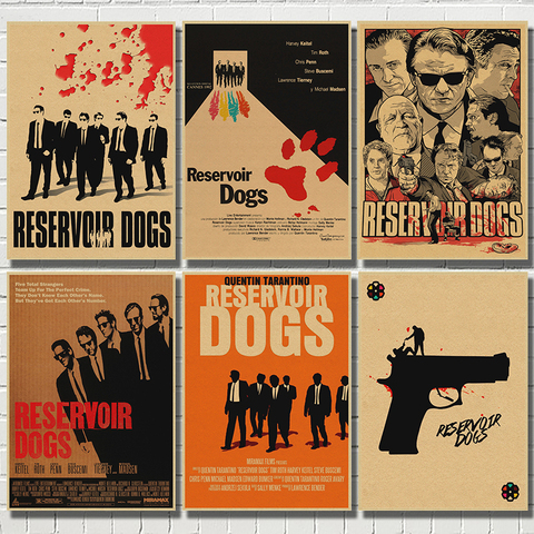 Póster clásico Retro de película de Papel Kraft para perro, Bar, cafetería, comedor, Cuadros decorativos para habitación, Quentin Tarantino ► Foto 1/6