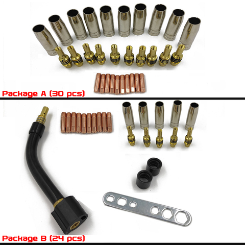 Consumibles de soldadura de antorcha de 15AK, estilo europeo, boquilla de Gas de 180A MIG, soporte de pistola, llave de cuello para máquina de soldadura MIG ► Foto 1/6