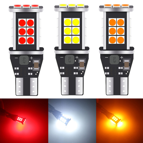 1PC Canbus W16W T15 bombillas LED de alta potencia de 3030 24chips Canbus NO Error luz LED de respaldo 921 912 W16W bombillas LED COCHE marcha atrás ► Foto 1/6