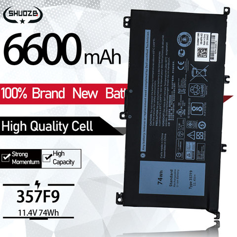 11,4 V 74WH 357F9 batería para Dell Inspiron 15- 7000, 7559, 7557, 7566, 7567, 5576 INS15PD-1548B INS15PD-1748B INS15PD-1848B ► Foto 1/6