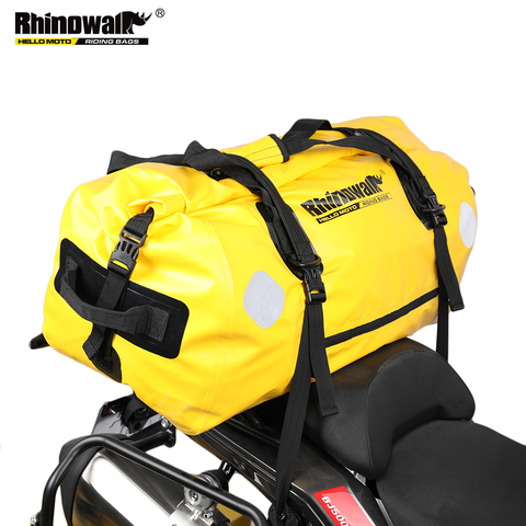 Rhinowalk-bolsa impermeable para motocicleta, bolsa de lona seca para viaje, senderismo y Camping, duradera, gran capacidad de 65L ► Foto 1/1