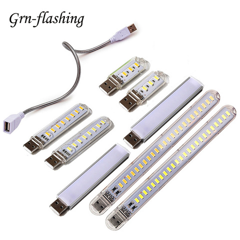 Mini portátil USB LED 5V 3 8 12 24 luz LED SMD 5730 lámpara de mesa escritorio libro linterna noche luz para banco de energía portátil Camping ► Foto 1/6