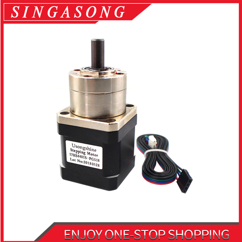 Usongshine-Motor paso a paso Nema17 de 4 Plomo 42, engranaje de extrusión del motor paso a paso, relación 5,18: 1, caja de cambios planetaria Nema 17 17HS4401 ► Foto 1/5