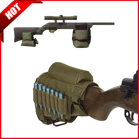 Bolsa de soporte frontal y trasera sin llenar + soporte táctico para mejillas, equipo militar, caza, Airsoft, Rifle de francotirador, accesorios para pistola ► Foto 1/6