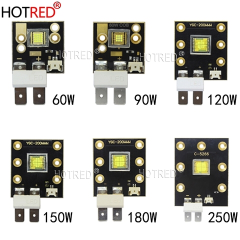 Cuentas de luz LED de alta potencia, 60, 90, 120, 150, 180, 250W, blanco frío, alto brillo para arquitectura de escenario, proyector de bombilla luminosa ► Foto 1/6