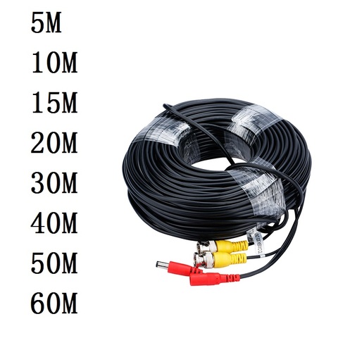 ESCAM-sistema de grabación de cámara DVR, Cable de vídeo CC, Cable BNC de vigilancia de seguridad, 10-60M ► Foto 1/4