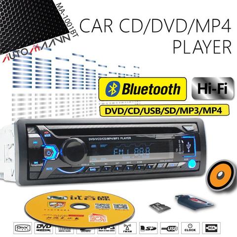 Reproductor de CD/DVD con Bluetooth para coche, Radio con ranura para Nissan, Honda, Din, Toyota, receptor USB/TF en tablero ► Foto 1/6