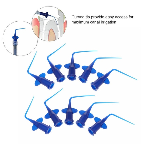 Puntas de enjuague desechables para irrigación, jeringa para blanqueamiento de dientes, punta de enjuague de resina compuesta Flexible, herramienta Dental, 10 Uds. ► Foto 1/6