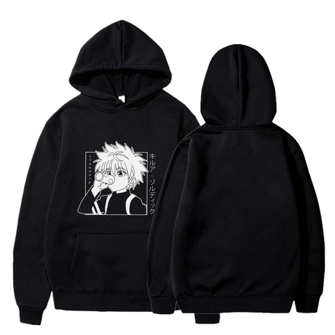 Hunter X Sudadera con capucha de cazador hombres Kawaii Anime sudaderas con capucha Harajuku Hisoka Killua Zoldyck ropa de calle de dibujos animados Sudaderas Hombre ► Foto 1/6