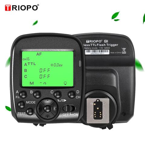 TRIOPO G1 Dual TTL inalámbrico gatillo con pantalla panorámica LCD pantalla de 1/8000 HSS 2,4G transmisión inalámbrica 16 canales ► Foto 1/6