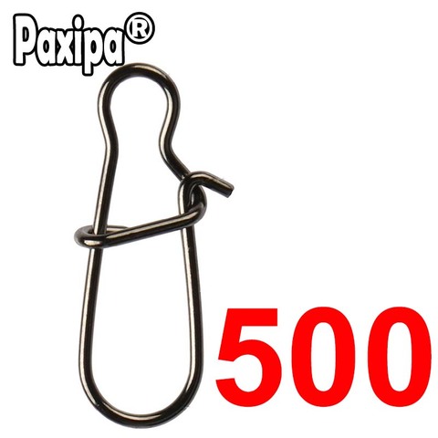 Broches de pesca de acero inoxidable, Clips de cierre, accesorios de conector de seguridad, aparejos para señuelos, ganchos, 500 Uds. ► Foto 1/4