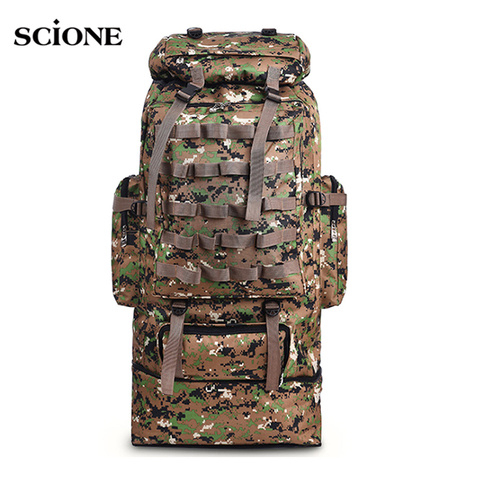 Mochila militar 100l Molle, mochila para acampar, mochila táctica, mochila grande para hombre, senderismo, ejército, viajes, deportes al aire libre, bolsa XA231WA ► Foto 1/6