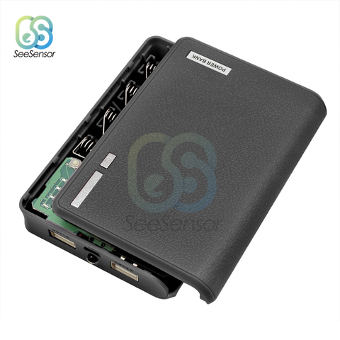 20000mAh 4x18650 cargador de batería de la caja de Banco de potencia funda, soporte USB Dual 4*18650 carcasa de la batería DIY para teléfonos celulares ► Foto 1/1