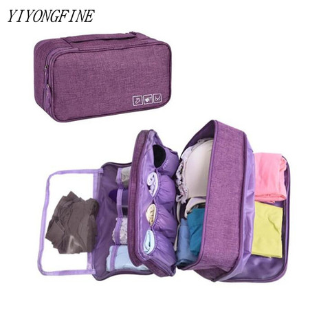 Organizador de viaje multifuncional para ropa interior, bolsa de acabado de sujetador, ahorrador de espacio, bolsas de cosméticos de alta capacidad, Cubo de embalaje impermeable ► Foto 1/6