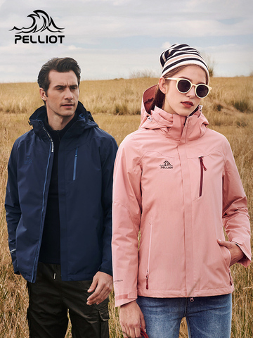 Peliot-Chaqueta de camping para hombre y mujer, cazadora de Turismo, rompevientos de concha suave, cálida chaqueta impermeable, abrigo de otoño para mujer ► Foto 1/6