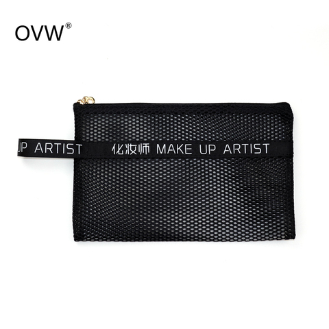 OVW-bolsa portátil para brochas de maquillaje, soporte para herramientas cosméticas, recolector de maquillaje de nailon con cremallera ► Foto 1/6