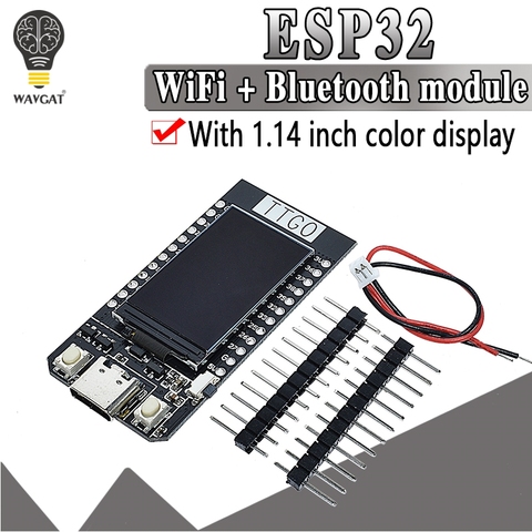 TTGO T-pantalla ESP32 WiFi E Bluetooth Placa de desarrollo de módulo Para Ar duino 1,14 Polegada LCD ► Foto 1/6