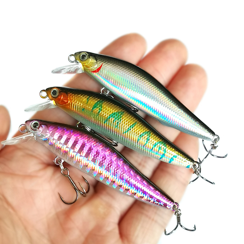 Señuelo de Pesca Minnow 7g10g, cebo Artificial que se hunde, ojos 3D, aparejos de plástico, Wobblers, sistema magnético de fundición lejano, 1 Uds. ► Foto 1/6