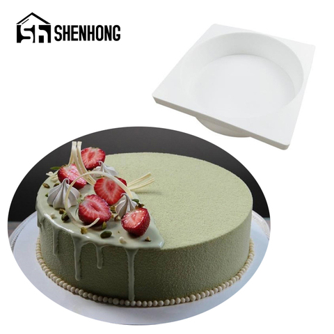 SHENHONG 7 pulgadas ronda Mousse moldes pastel silicona molde parte postre francés decoración molde herramientas para pastelería, hornear utensilios de cocina para horno ► Foto 1/6