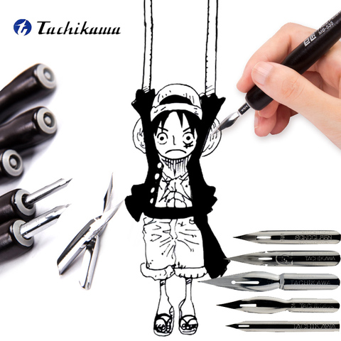 Tachikawa caricaturista Saji/Colegio G/D/Maru Nib Manga pluma de inmersión marcador de arte conjunto para cómic sketch ► Foto 1/6