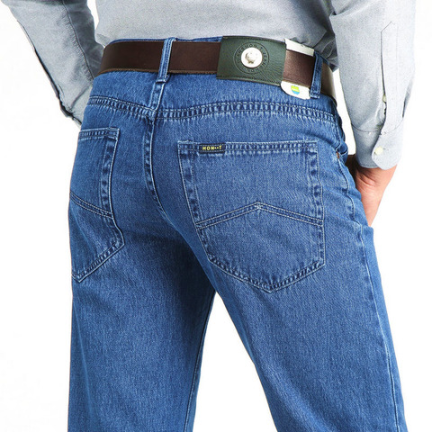 Pantalones vaqueros holgados para hombre, Jeans de algodón de marca clásica para negocios, informales, de verano, novedad ► Foto 1/6