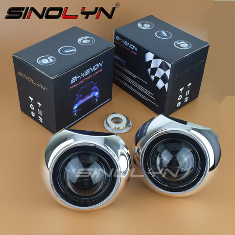 Lentes de faro Sinolyn 2,5 lente bi-xenon HID proyector para H4 H7 accesorios de luces de coche Retrofit Styling Use Bombillas H1 ► Foto 1/6