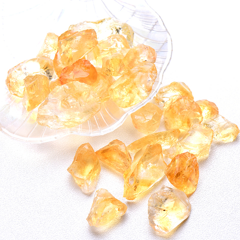 20/50G Natural amarillo crudo cuarzo citrino cristal en bruto espécimen de piedra de curación de cristal de amor de piedras naturales y minerales para acuario ► Foto 1/6