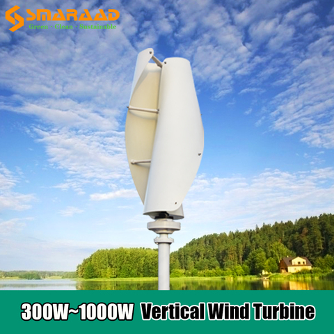 Molino de viento de alta eficiencia, 300W, 400W, 600W, 1000W, 12v, 24v, 48v, Generador de Turbina de Viento Vertical, con controlador, novedad ► Foto 1/6