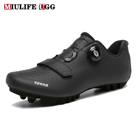 Zapatos de ciclismo de montaña para hombre y mujer, zapatillas planas de velocidad de bicicleta de carretera, para invierno, Spd, 2022 ► Foto 1/6