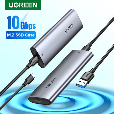 UGREEN-funda SSD de 10Gbps NVMe NGFF M2, funda para PCIe SSD SATA a SSD con USB, para disco duro externo, m-key & b-key M2 ► Foto 1/6