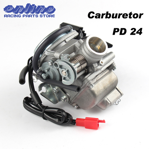 Carburador eléctrico PD24J de 24mm para motocicleta Gy6, 100cc, 125cc, 150cc, 200cc, ATV, Go Kart, ciclomotor y Scooter dirrt bike ► Foto 1/6