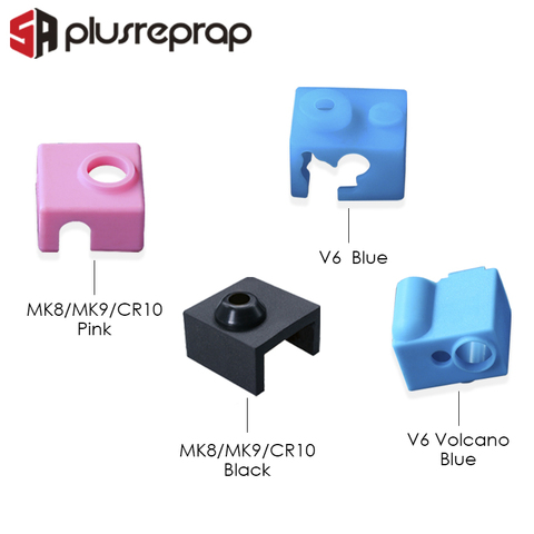 Piezas de impresora 3D, calcetín de silicona para V6 Volcan MK8/MK9/CR10/CR10S, bloque calentado, cubierta de mantenimiento caliente ► Foto 1/6