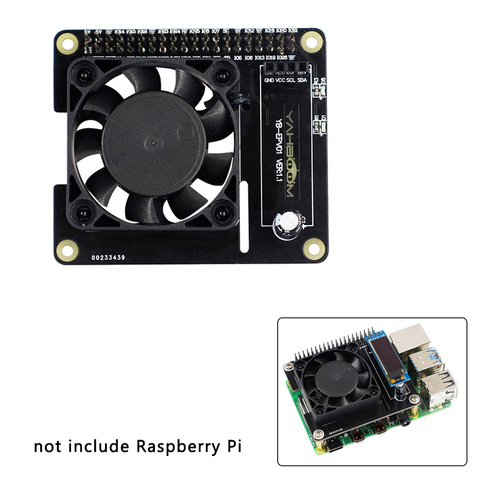 Raspberry Pi 4-ventilador inteligente, placa de Control de velocidad de temperatura, LCD, para Raspberry Pi 4, modelo B/3B +/3B ► Foto 1/6