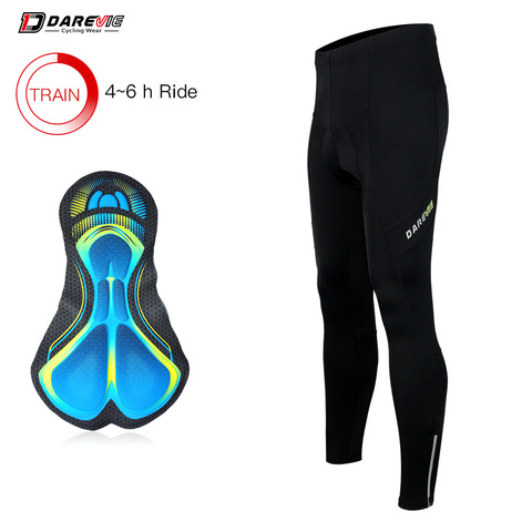 DAREVIE-Pantalones largos de ciclismo con almohadilla de Gel 3D, a prueba de golpes, de LICRA coreana, con cremallera, 4 horas de conducción ► Foto 1/6