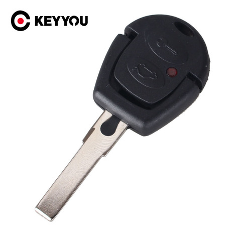 KEYYOU carcasa de llave a distancia de coche para VW Polo Golf Jetta Sharan Seat Leon SKODA FABIA OCTAVIA 2 botón cortar hoja opcional ► Foto 1/4